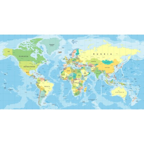 autocollants muraux carte monde chambre