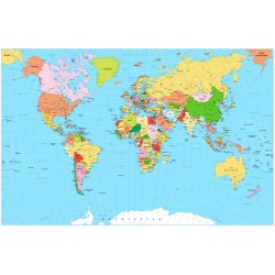 autocollants muraux carte monde geant