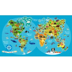 sticker planisphere deco