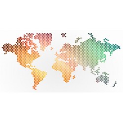 sticker planisphere drapeau