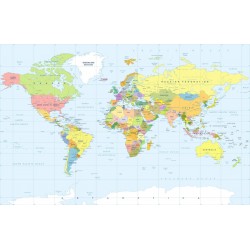 sticker planisphere noir et blanc