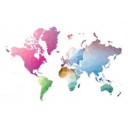 sticker planisphere pas cher