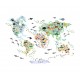 stickers carte du monde couleurs