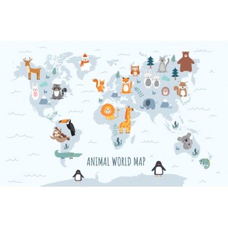 stickers carte du monde decoration