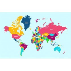 stickers carte du monde pas cher