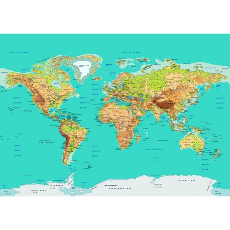 stickers mappemonde couleurs