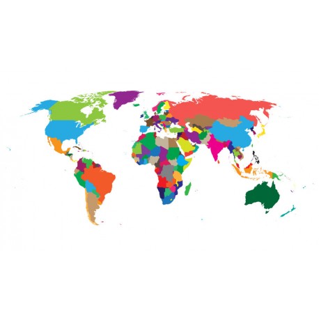 stickers mappemonde geant