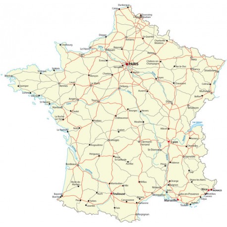 sticker carte de france classique