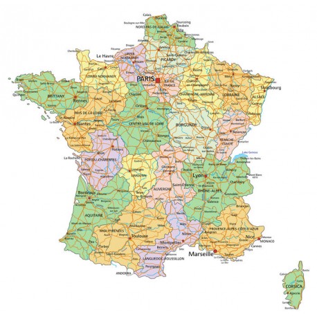 sticker carte de France classique