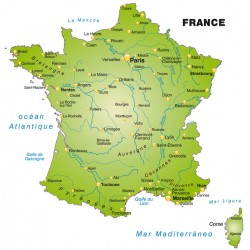 sticker carte de France regions