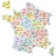 sticker carte de France vert