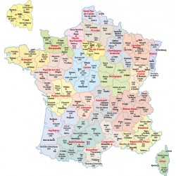 sticker carte de France vert