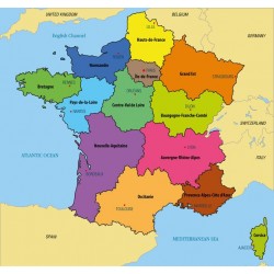 adhesif carte de France bleu drapeau