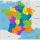 autocollant carte France couleur