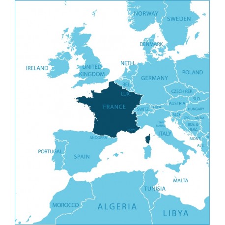 autocollant carte France geant