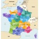 autocollant carte France pastel