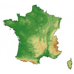 stickers muraux carte France enfants