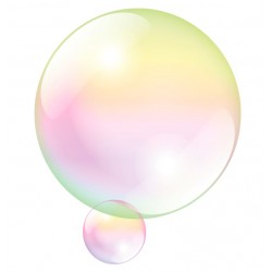 sticker mural bulle savon rouge