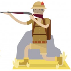 autocollant chasseur chambre