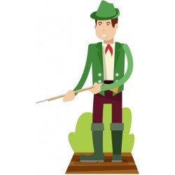 stickers chasseur geant