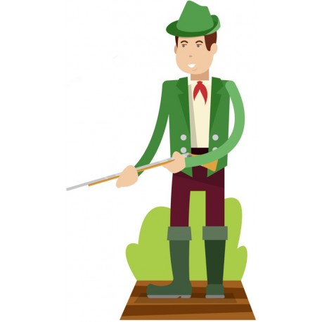 stickers chasseur geant