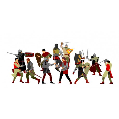 autocollant mural princesse et chevalier