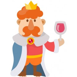 autocollant mural roi sur son trone