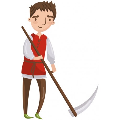 autocollant mural personnage chateau