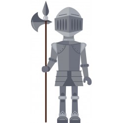 sticker chevalier avec epee