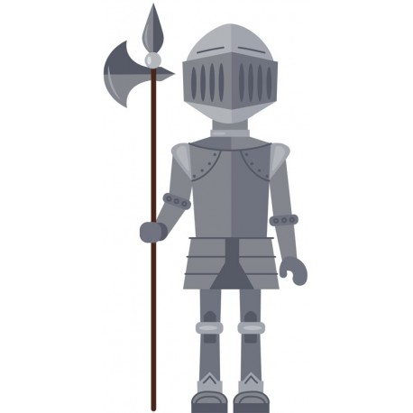 sticker chevalier avec epee