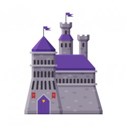 sticker chateau fort village