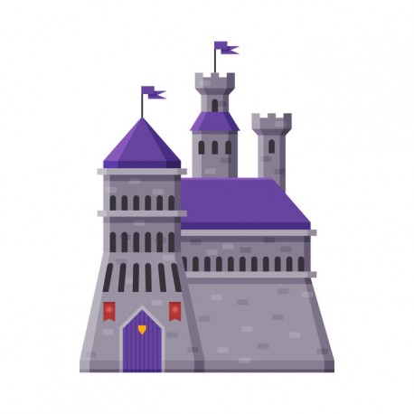 sticker chateau fort village