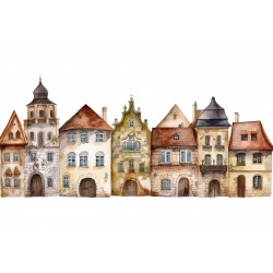 sticker chateau fort violet