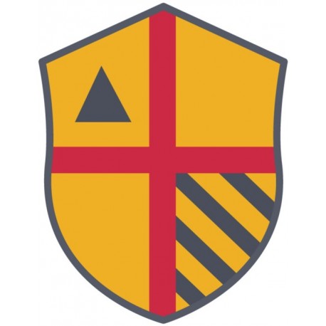 autocollants chateau fort gris rouge