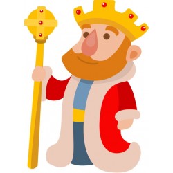 autocollants roi chambre garcon