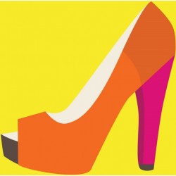 autocollant chaussure talon aiguille