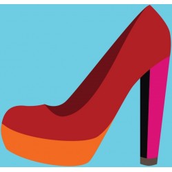 autocollant mural chaussure