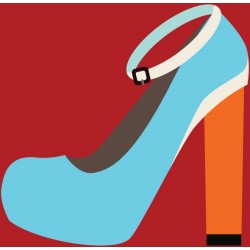 autocollant mural chaussure deco