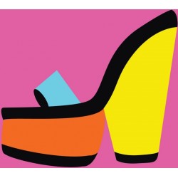 autocollant mural chaussurefemme