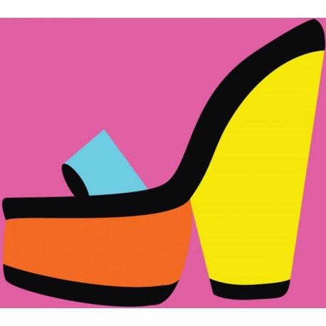 autocollant mural chaussurefemme