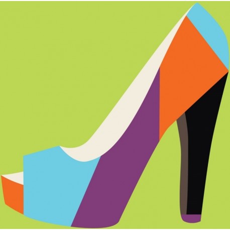 autocollant mural chaussure geant