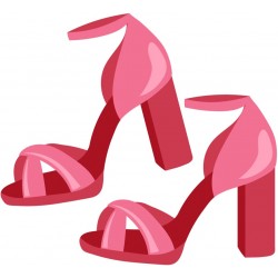 sticker sandale rose