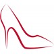 stickers chaussure femme rouge
