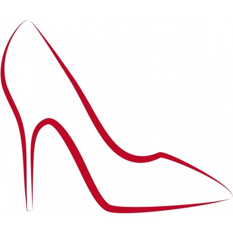 stickers chaussure femme rouge