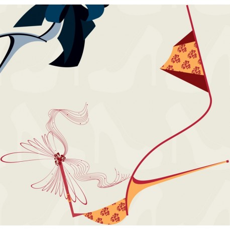 stickers chaussure fushia