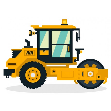 autocollant chantier pelleteuse