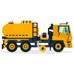 sticker mural chantier double pelleteuse