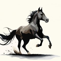 autocollant mural cheval chambre