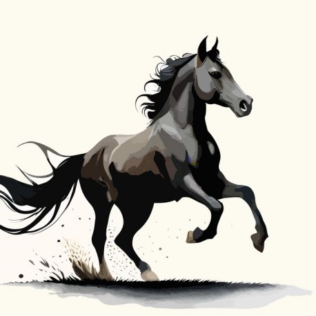 autocollant mural cheval chambre