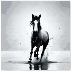 autocollant mural cheval marron